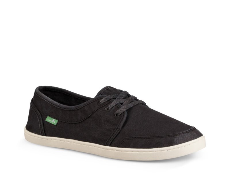 Női Sidewalk Surfers - Sanuk Pair O Dice Lace - Sanuk Fekete Cipő WYIXPM912